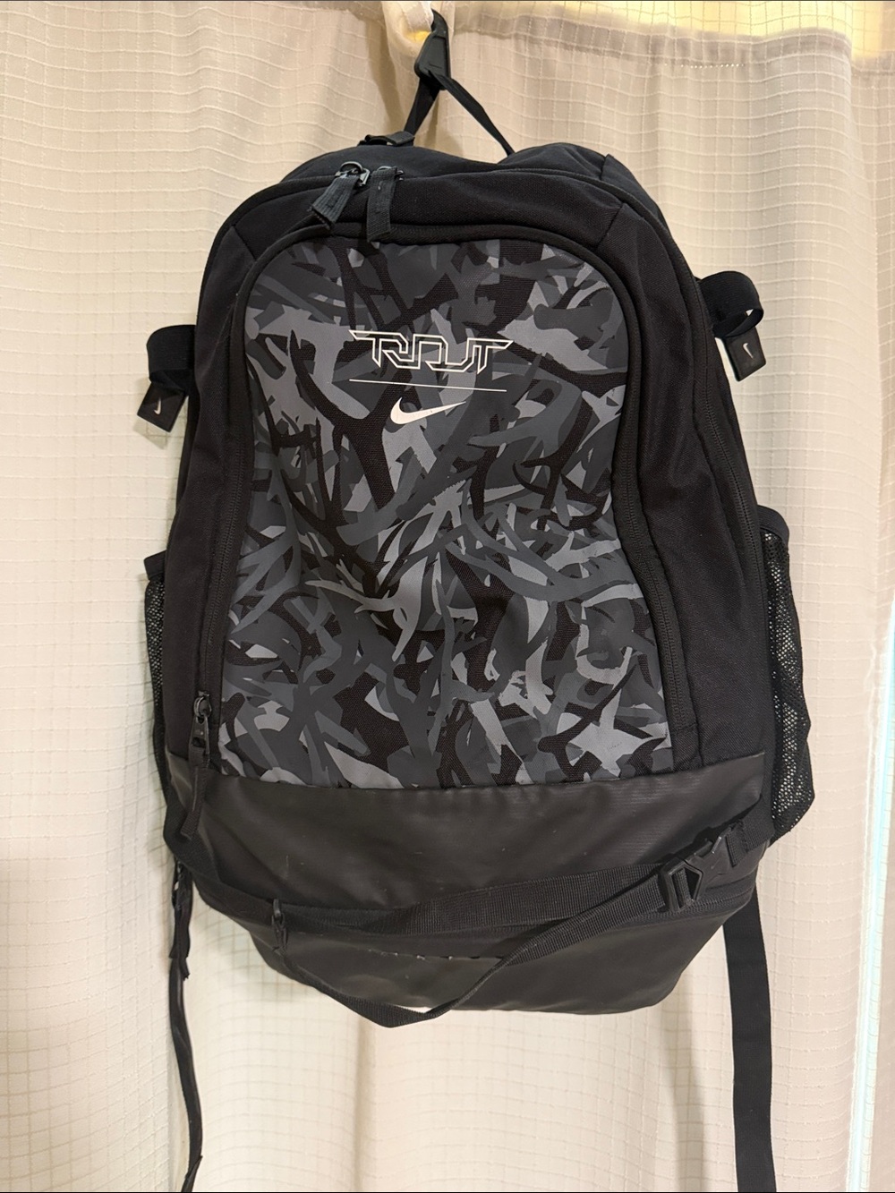 Nike Mike Trout TRUT baseball backpack bag sports black gray camo gear MLB vapor